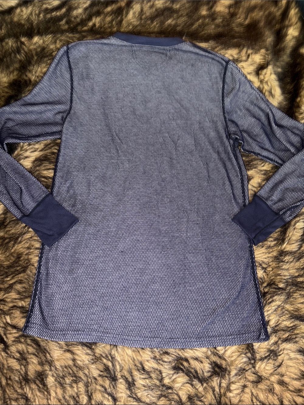 Magellan Men's Blue Knit Outdoor Cold Weather Long Sleeve Top Size large - Picture 9 of 11